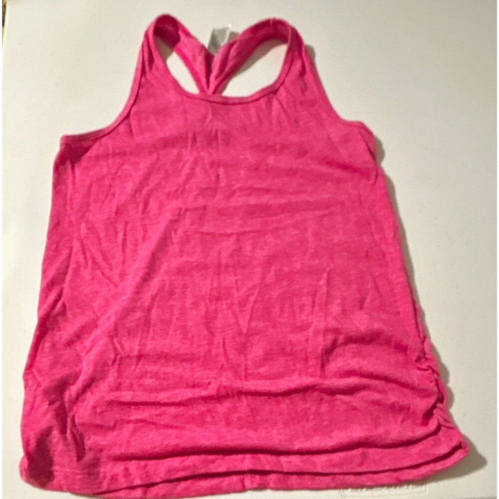 New Balance Girls L Pink Scoop Neck Racerback Stretch Tank Poly/Spandex